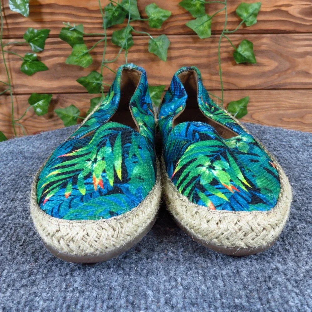 Aerosoles Trend Report Womens Espadrille Flat 8.5 Tropical Vacation Blue Green